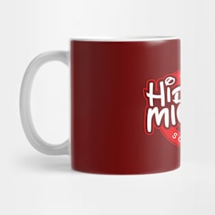 Rock the Dots White & Red HMS Logo Mug